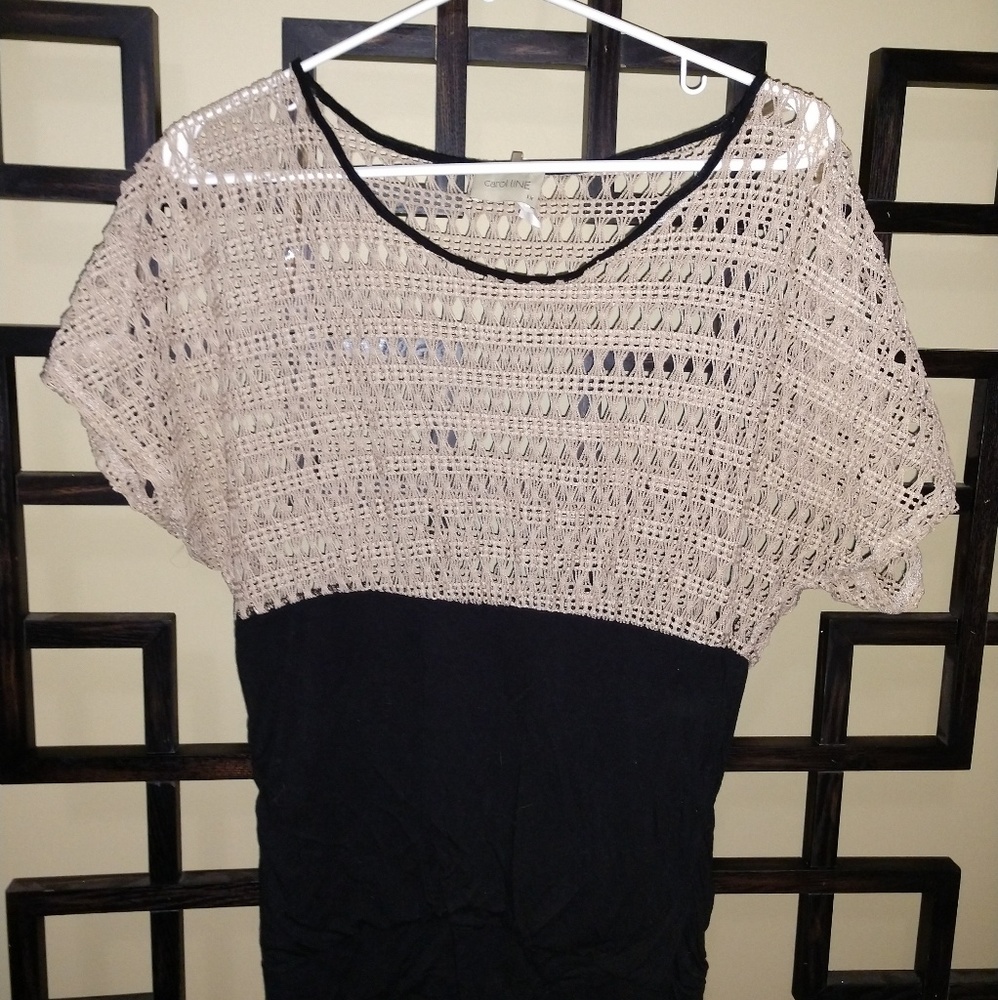 Mixed material Tunic - Picture 2 of 4